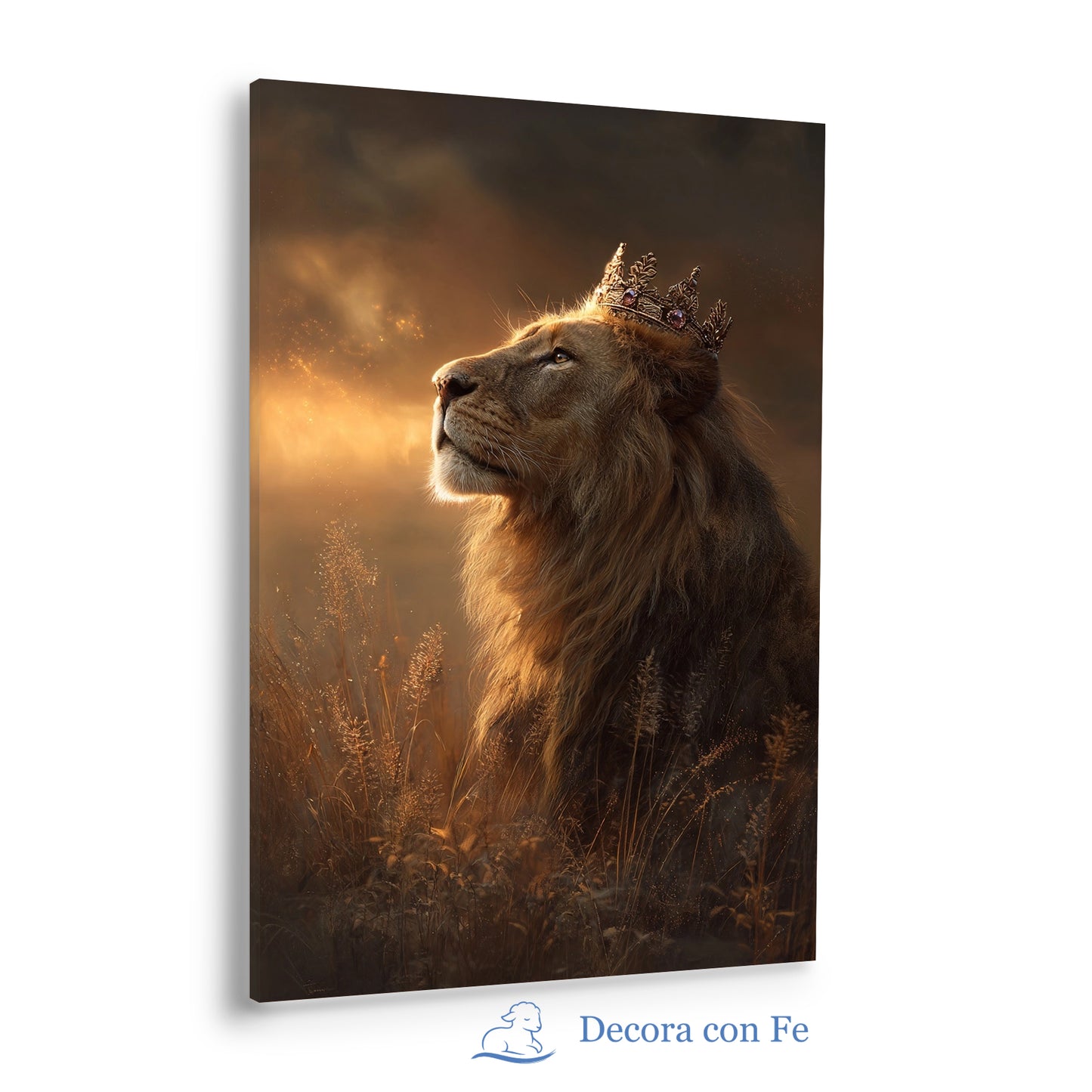 León de Judá Coronado en Luz Dorada - Variante 2