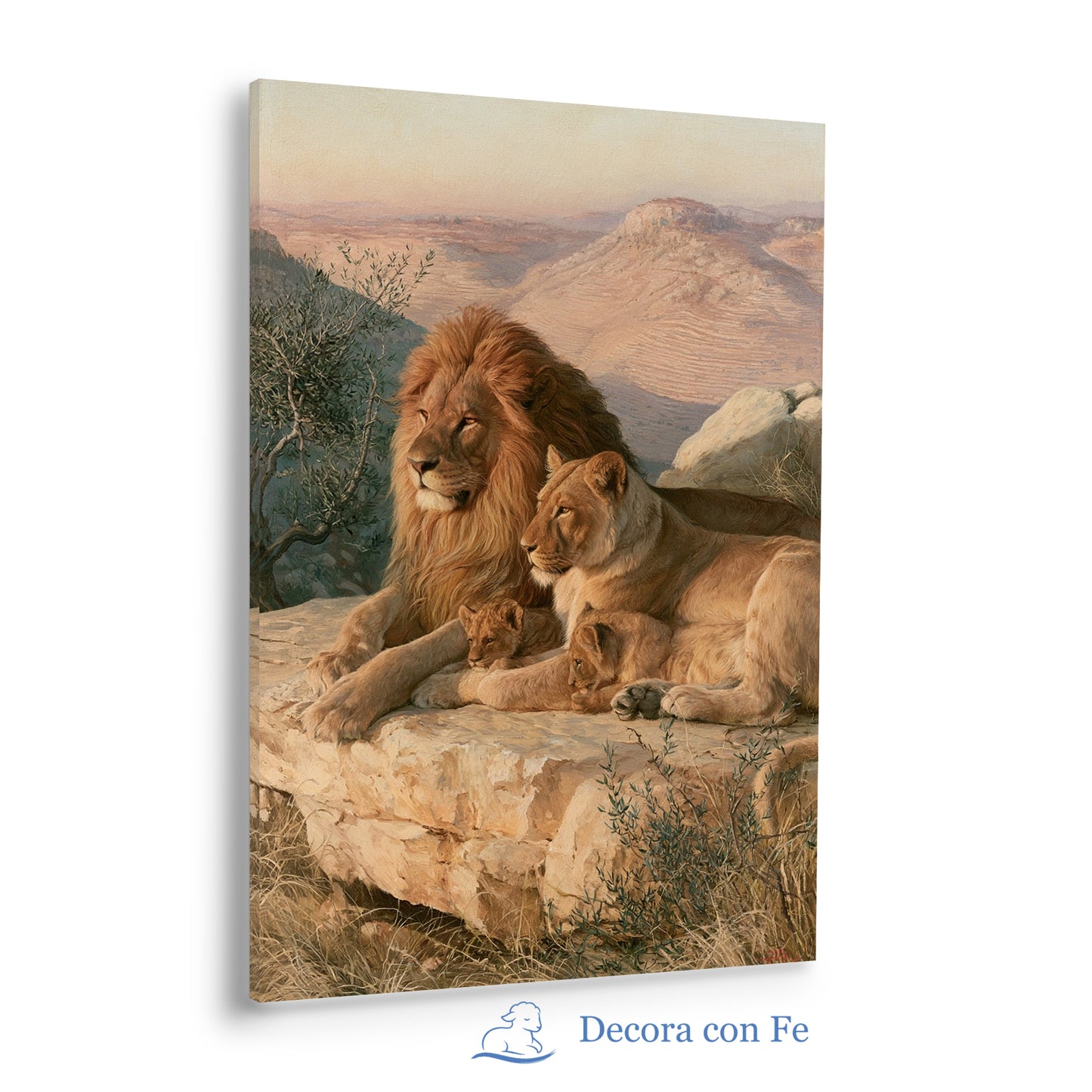 La Familia del Rey - León de Judá | Arte Cristiano para el Hogar - Variante 2