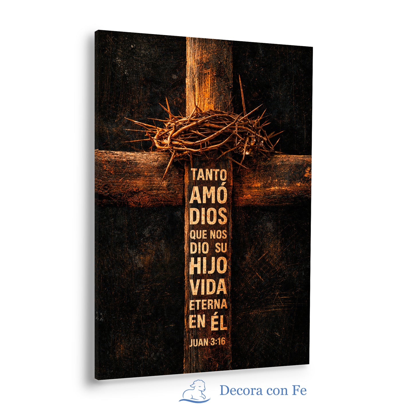 Juan 3:16 Cruz de Amor Eterno Cuadro Cristiano