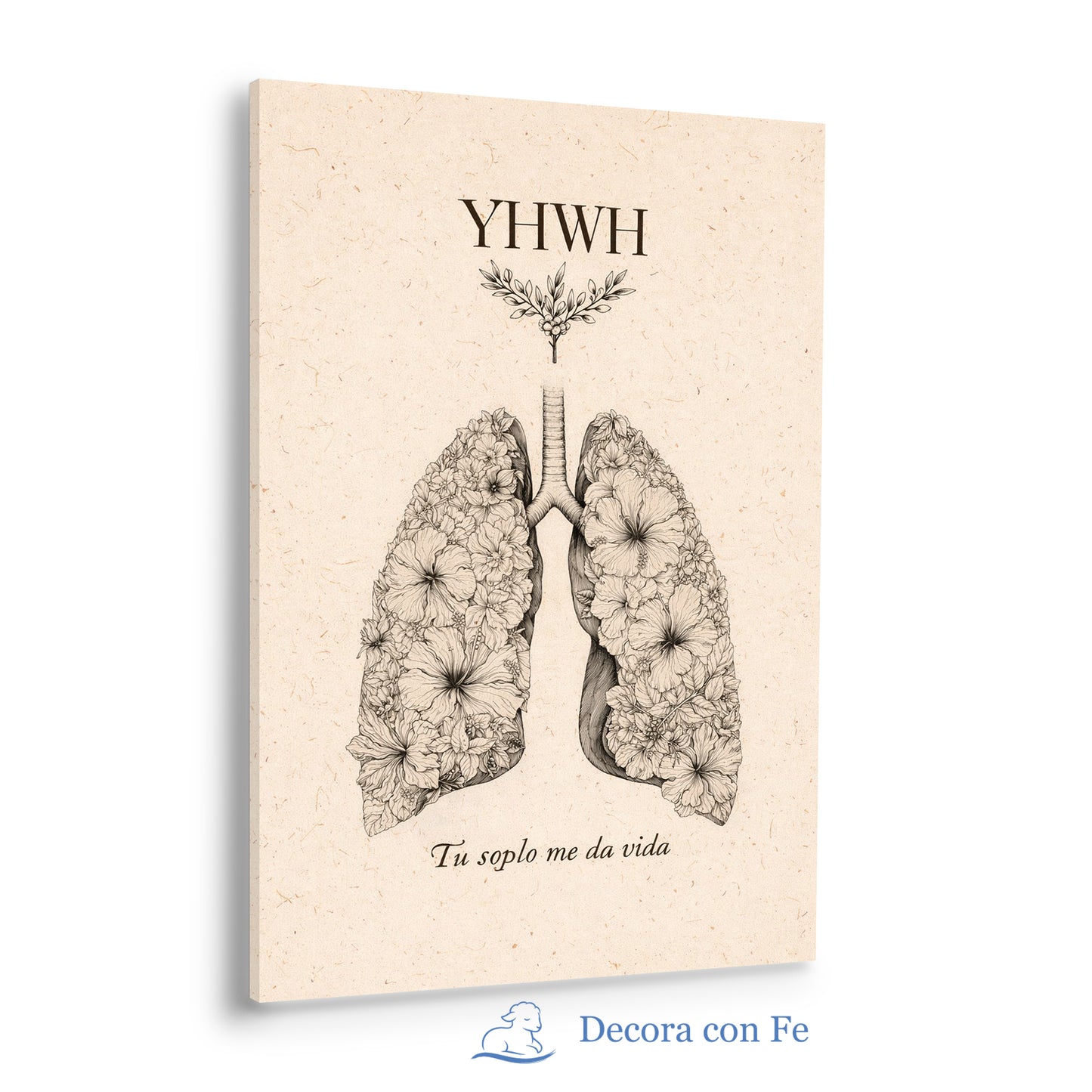 YHWH, Tu Soplo Me Da Vida - Cuadro Decorativo Cristiano