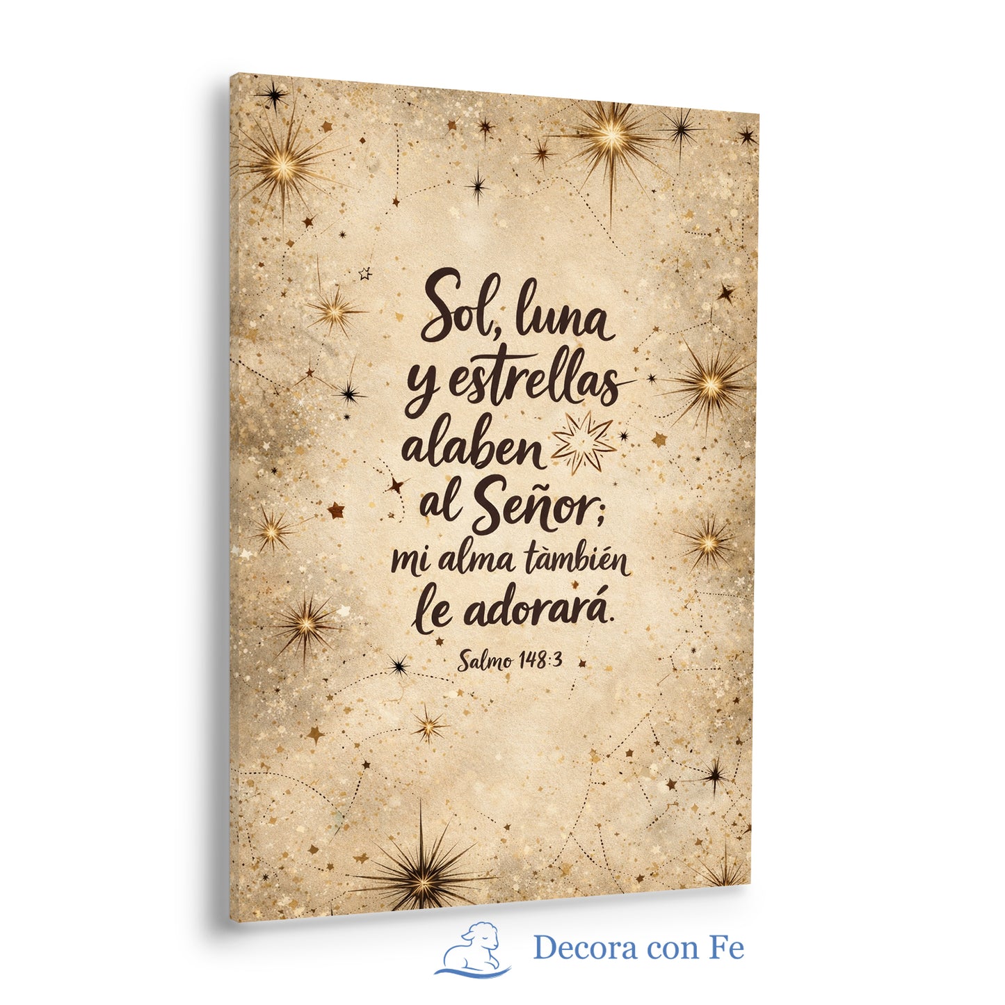 Salmo 148:3 Arte Cristiano de Estrellas y Adoración