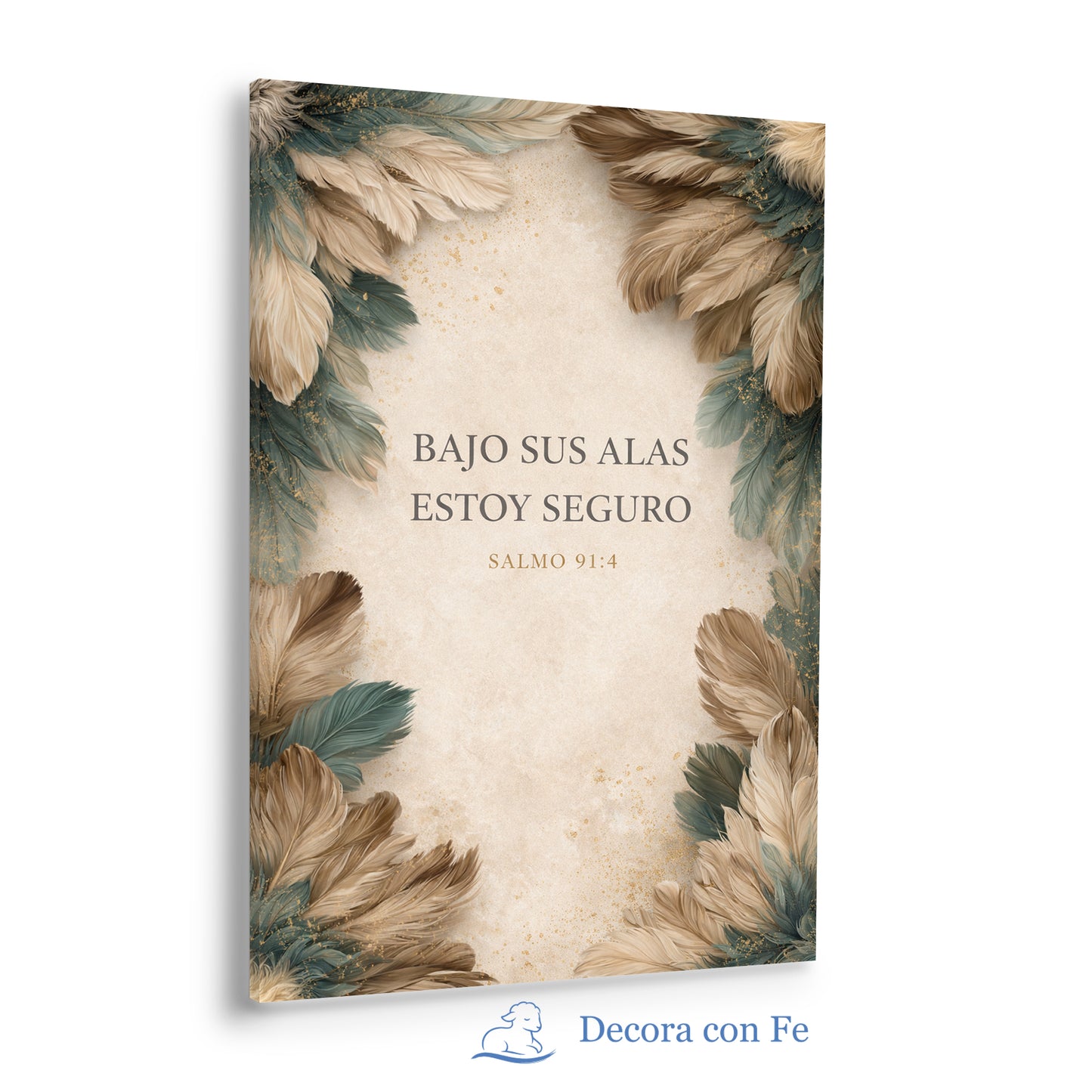 Bajo Sus Alas - Cuadro Cristiano - Variante 3
