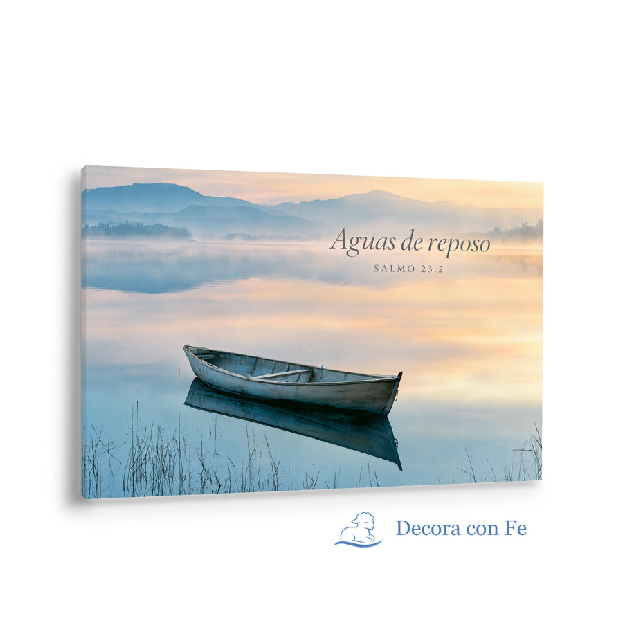 Aguas de Reposo - Cuadro Cristiano de Descanso y Paz