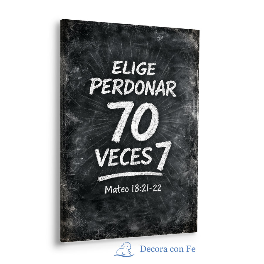 Elige Perdonar 70 Veces 7 Cuadro Cristiano