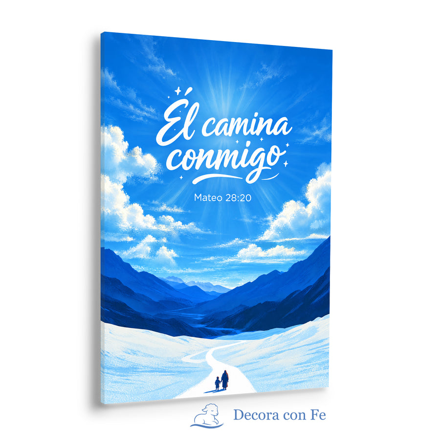 Él Camina Conmigo - Cuadro Cristiano