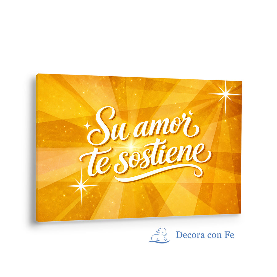 Su Amor Te Sostiene - Cuadro Cristiano Decorativo