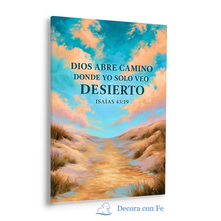 Dios Abre Camino - Cuadro Cristiano - Variante 1