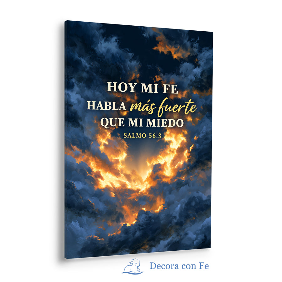 Fe Sobre Miedo - Cuadro Cristiano - Variante 3
