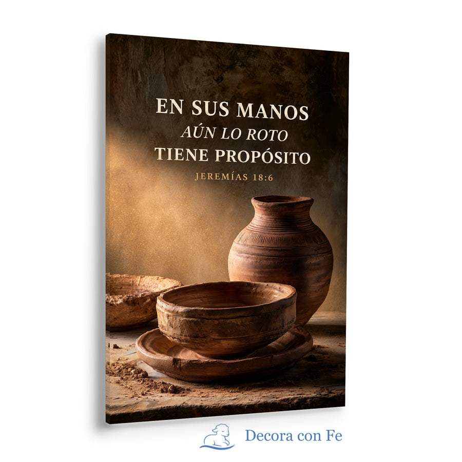 Vasija En Sus Manos - Cuadro Cristiano