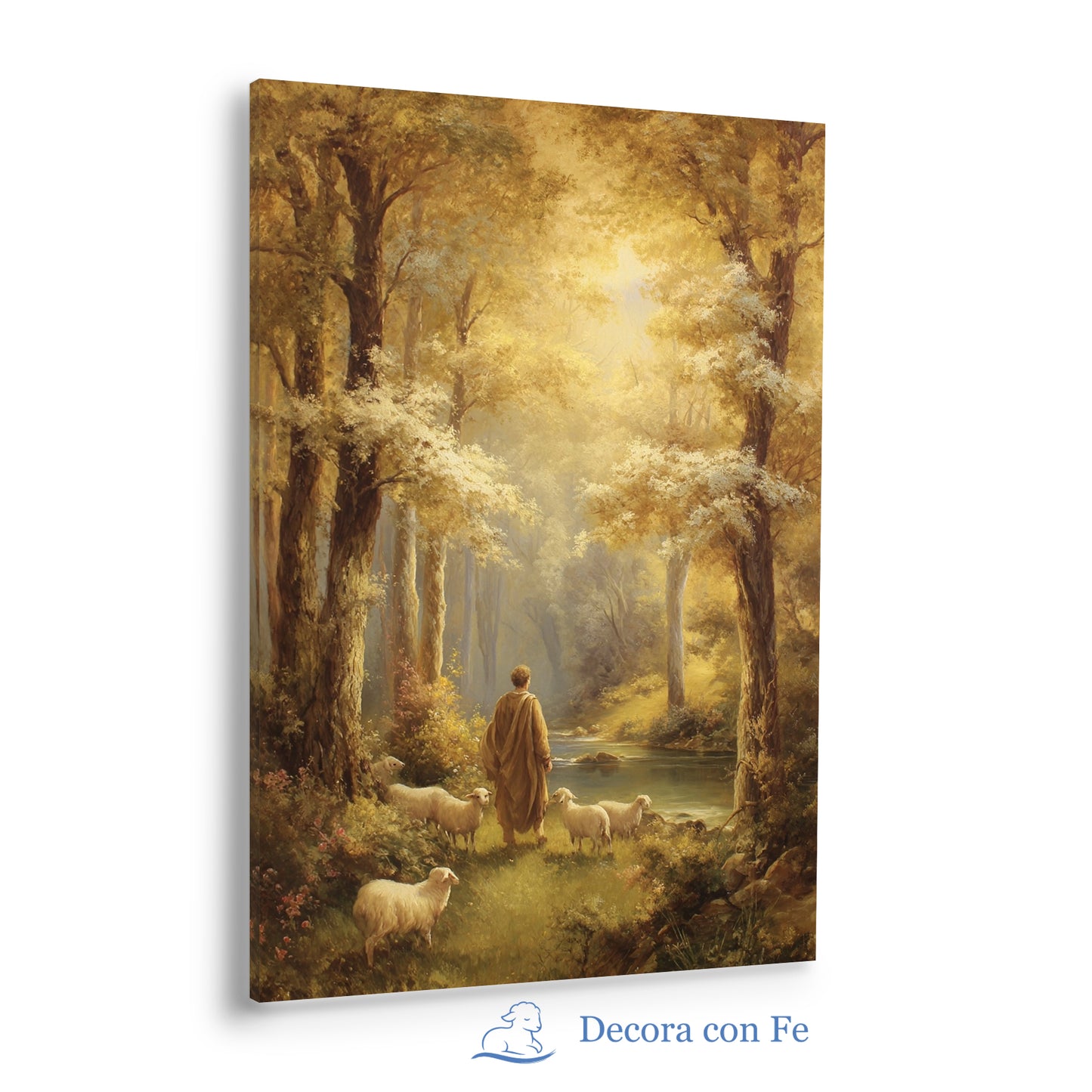 El Buen Pastor en el Bosque - Arte Cristiano al Óleo