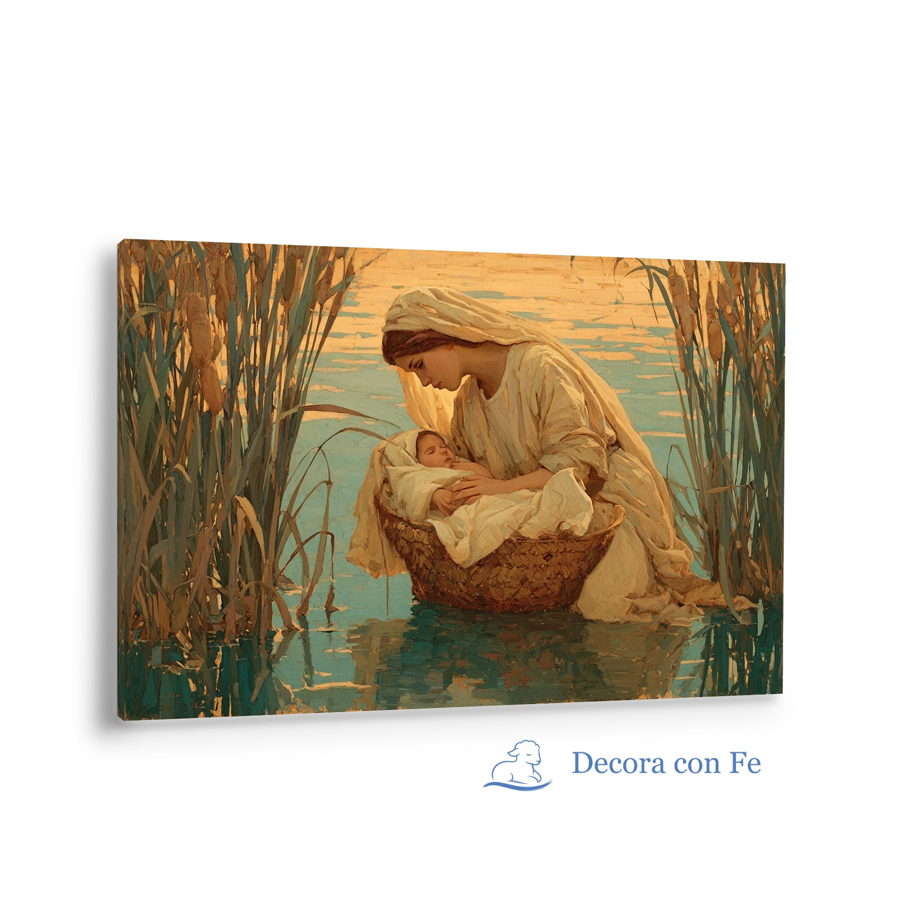 Protección Divina en el Nilo - Arte Cristiano Inspirado en Moisés