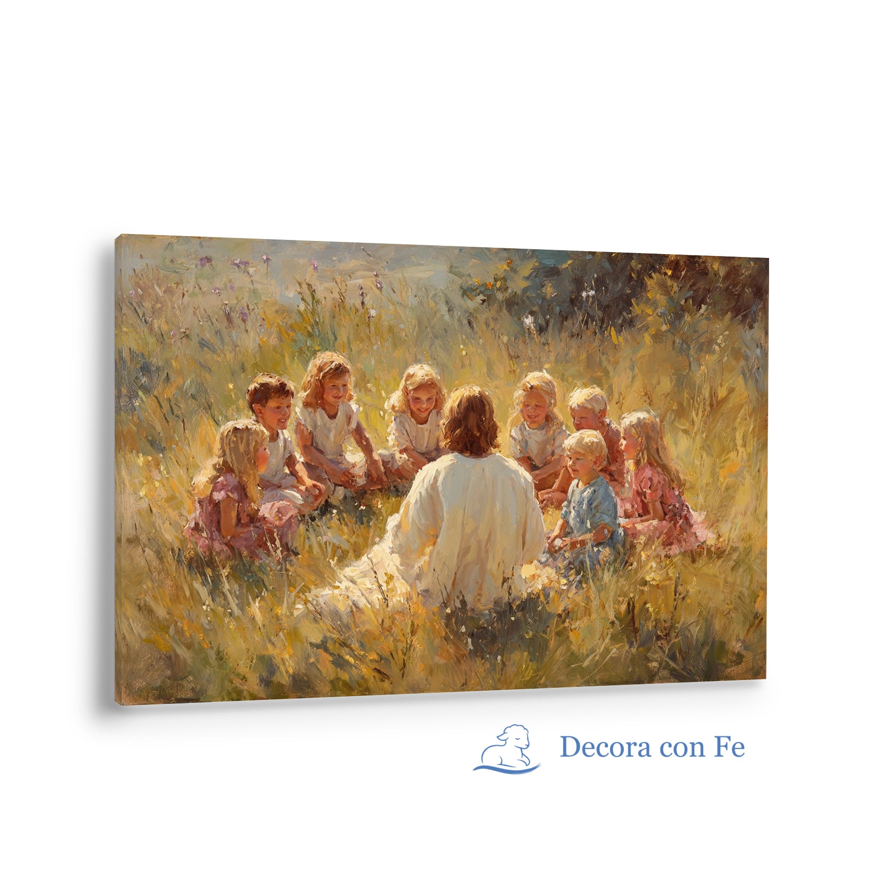 Jesús y los Niños en el Prado Dorado - Variante 1