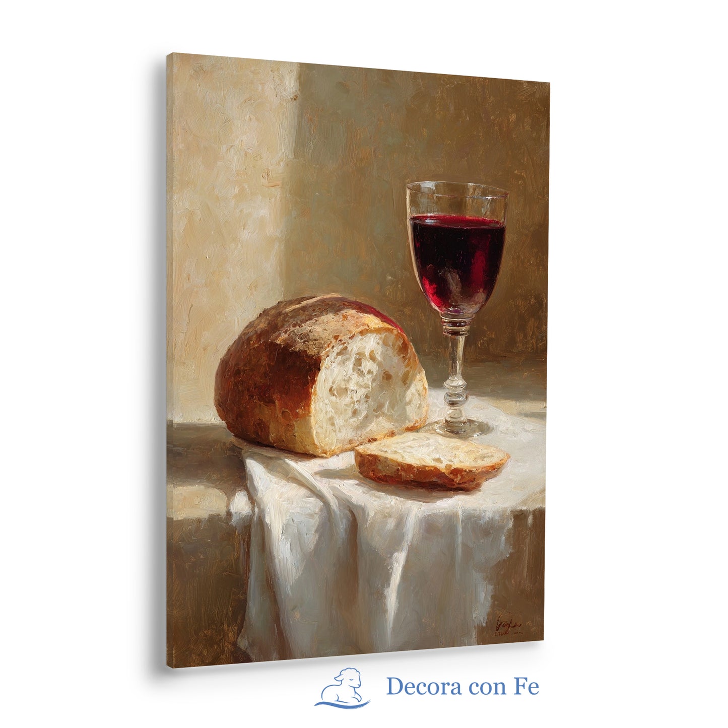 Pan y Vino de Comunión - Cuadro Cristiano - Variante 2