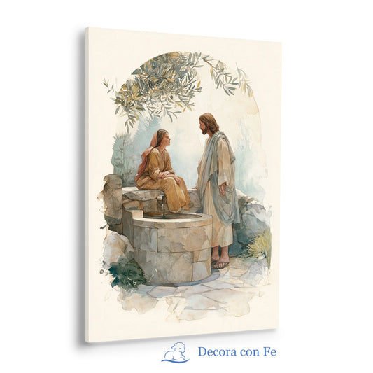 Agua de Vida en el Pozo | Arte Cristiano Inspirado en Juan 4