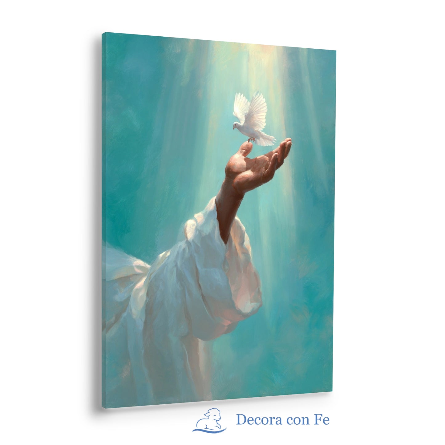 Mano de Misericordia y Paloma de Paz - Cuadro Cristiano - Variante 4