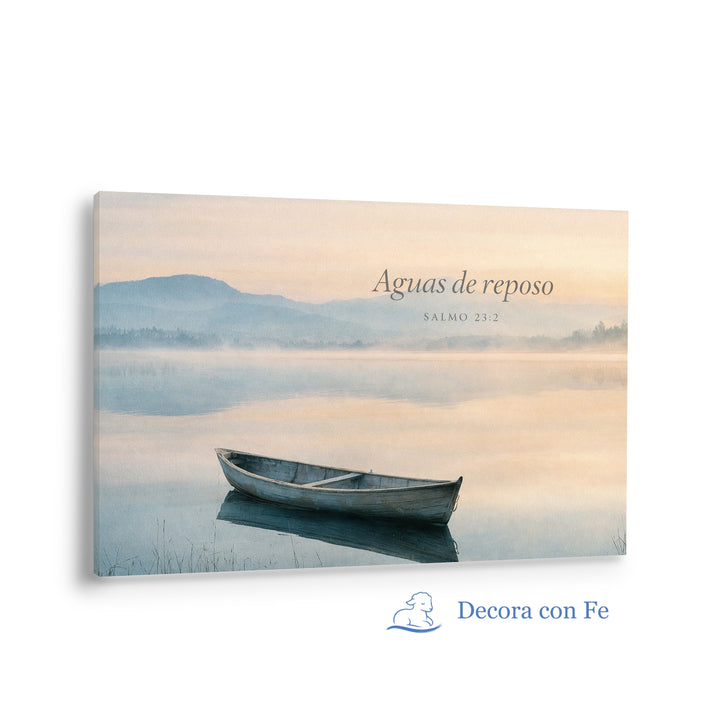 Aguas de Reposo - Cuadro Cristiano de Descanso y Paz