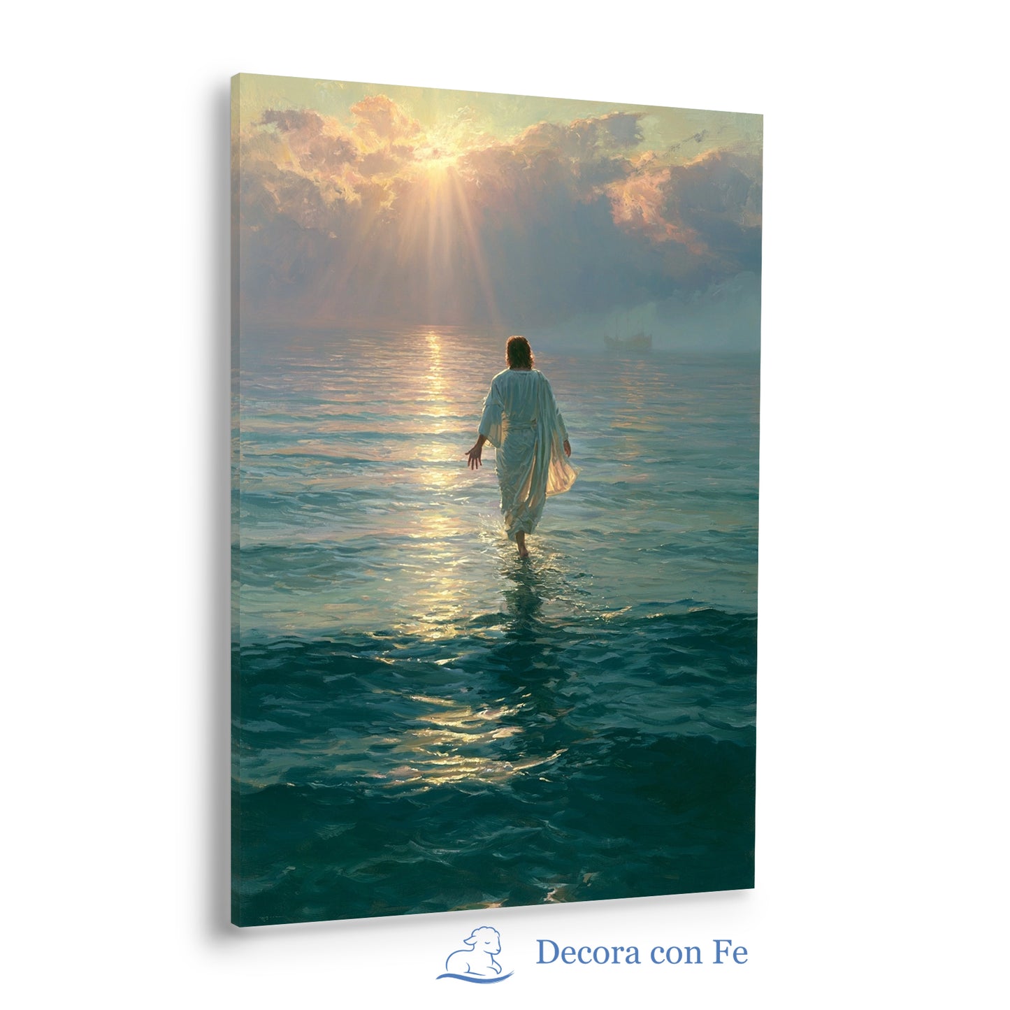 Luz Eterna sobre las Aguas | Arte Cristiano de Jesús - Variante 4