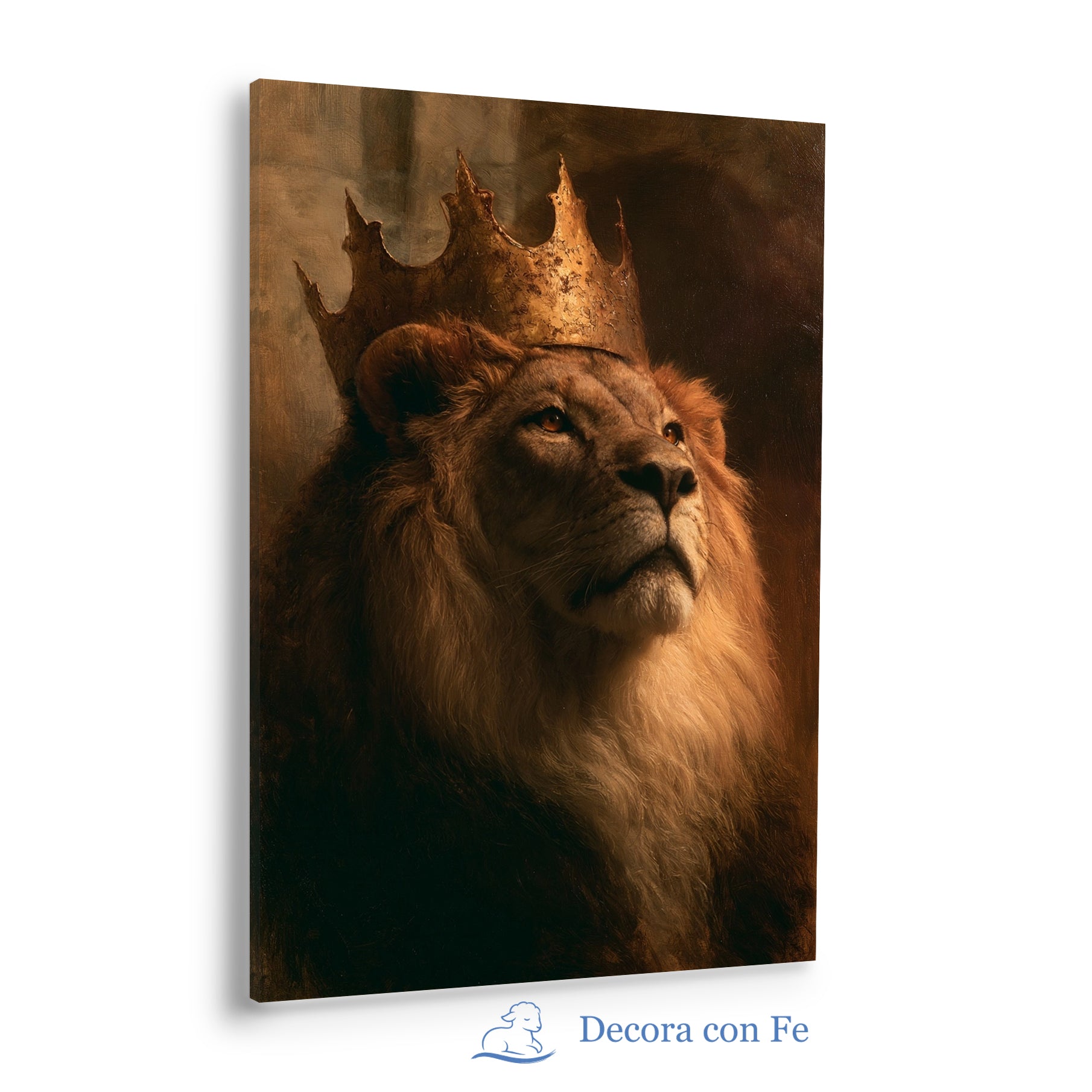 León de Judá Coronado | Arte Cristiano “Digno Rey” - Variante 2