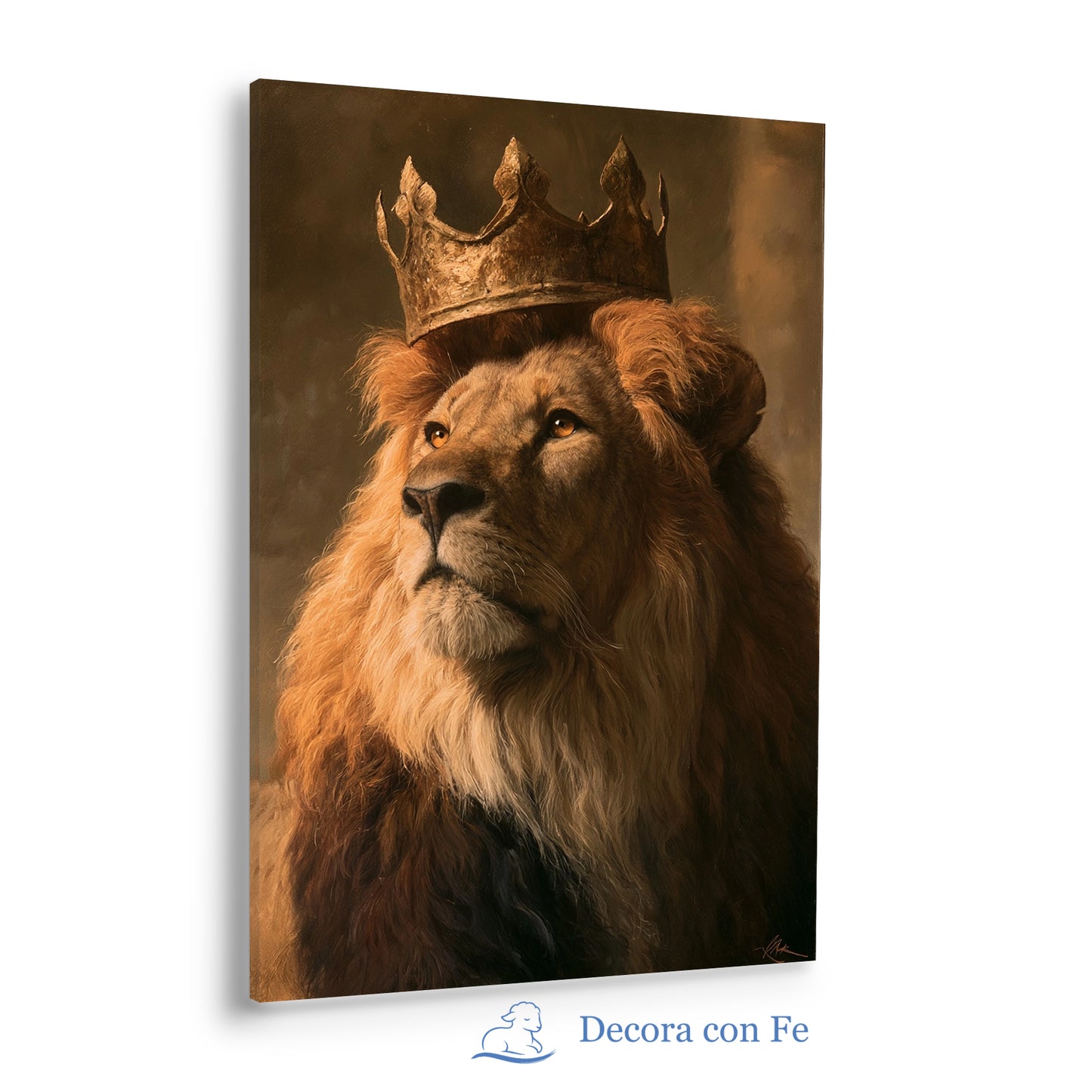 León de Judá Coronado | Arte Cristiano “Digno Rey” - Variante 4