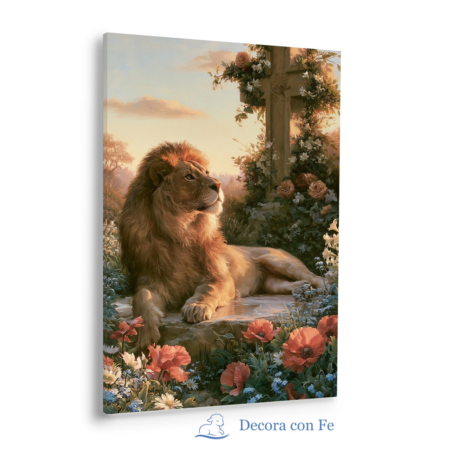 Rey de Gloria en el Jardín | Arte Cristiano del León de Judá