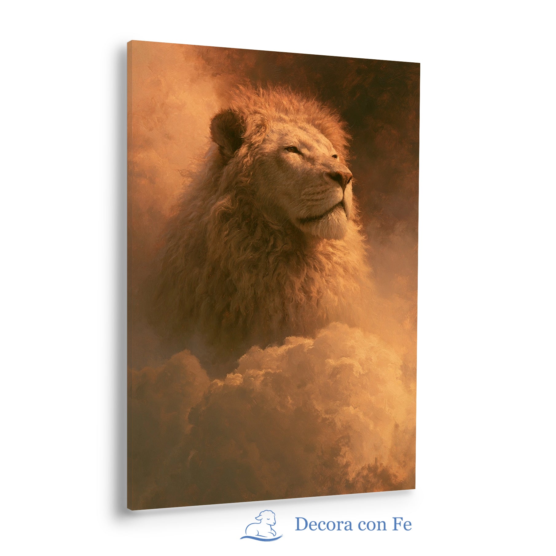 León de Gloria Celestial - Cuadro Cristiano del León de Judá - Variante 4
