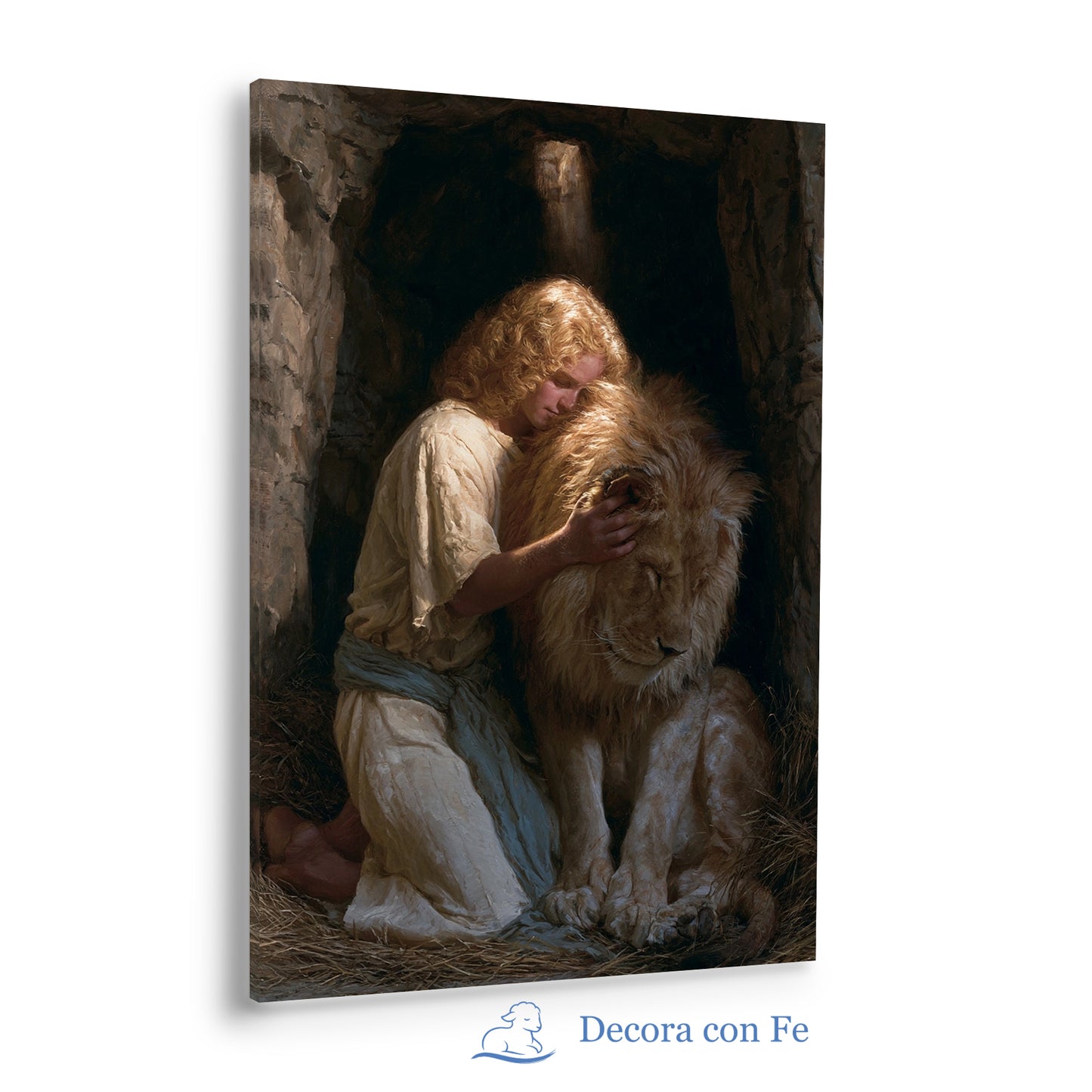 Daniel en Paz con el León | Arte Cristiano de Protección