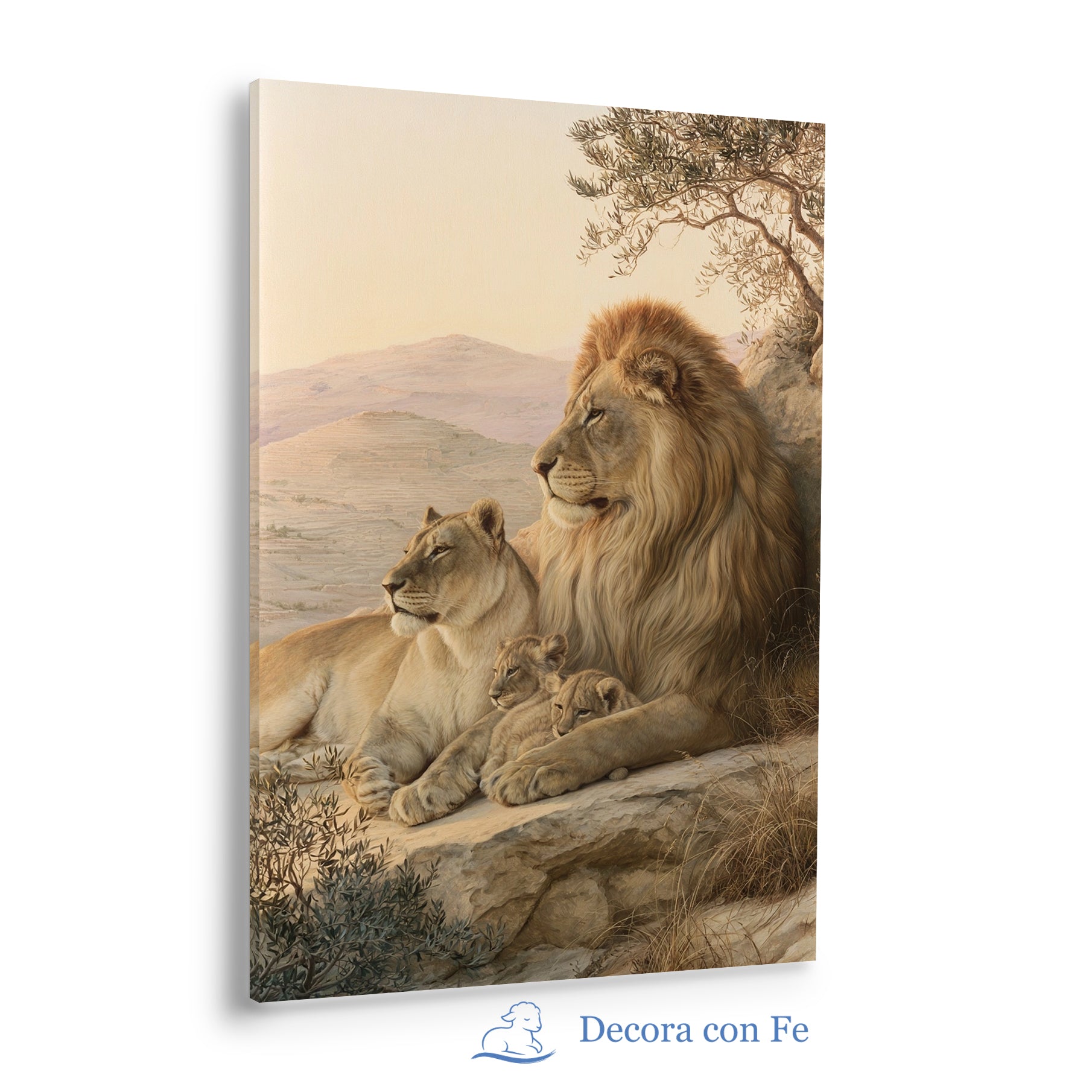 La Familia del Rey - León de Judá | Arte Cristiano para el Hogar - Variante 3