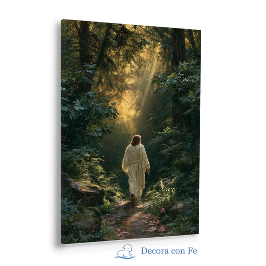 Jesús en el Sendero de Vida | Cuadro Cristiano de Esperanza y Guía