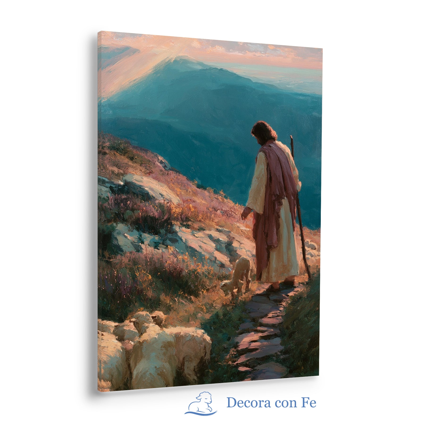 El Pastor Fiel en el Valle - Arte Cristiano del Buen Pastor