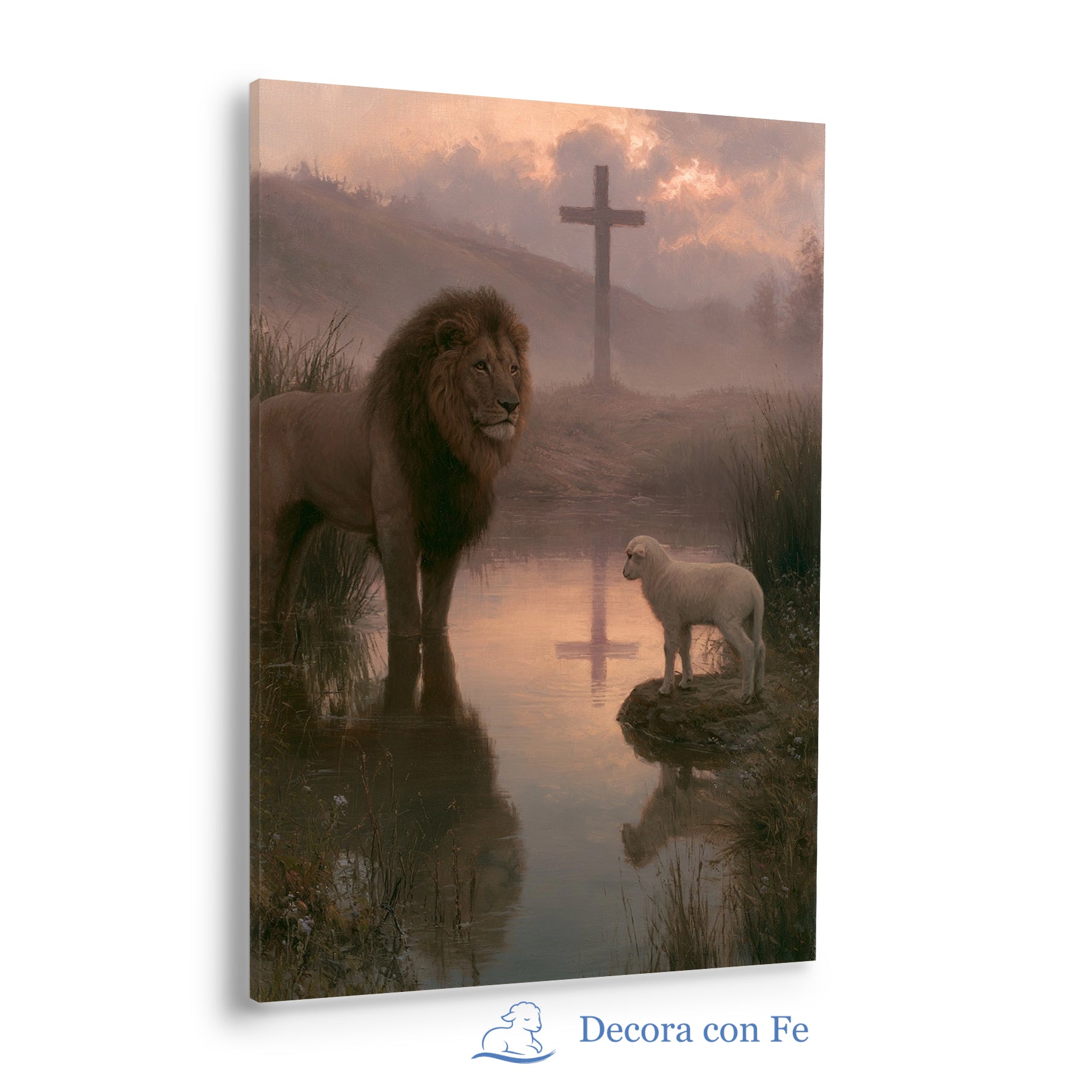 Reflejo de Redención - León, Cordero y Cruz