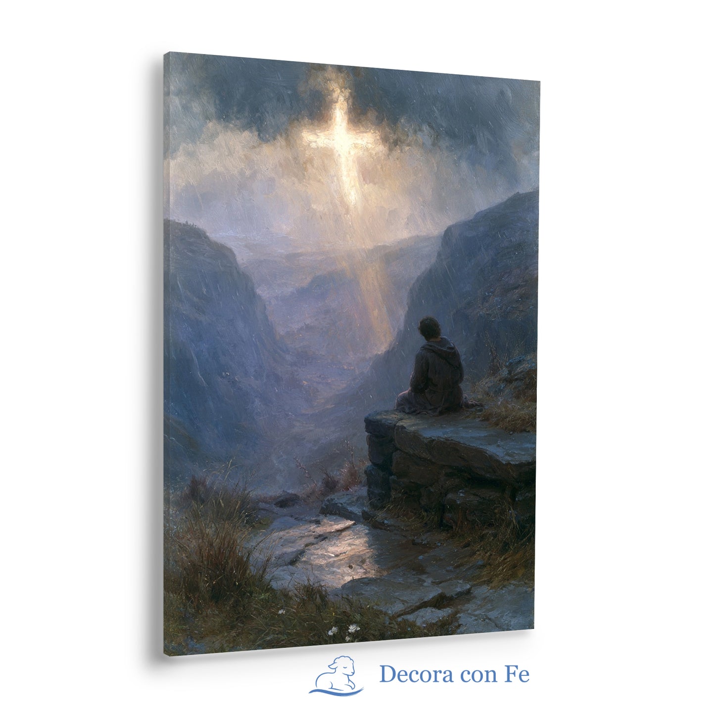 Refugio en la Tormenta - Cuadro Cristiano de Paz y Fortaleza