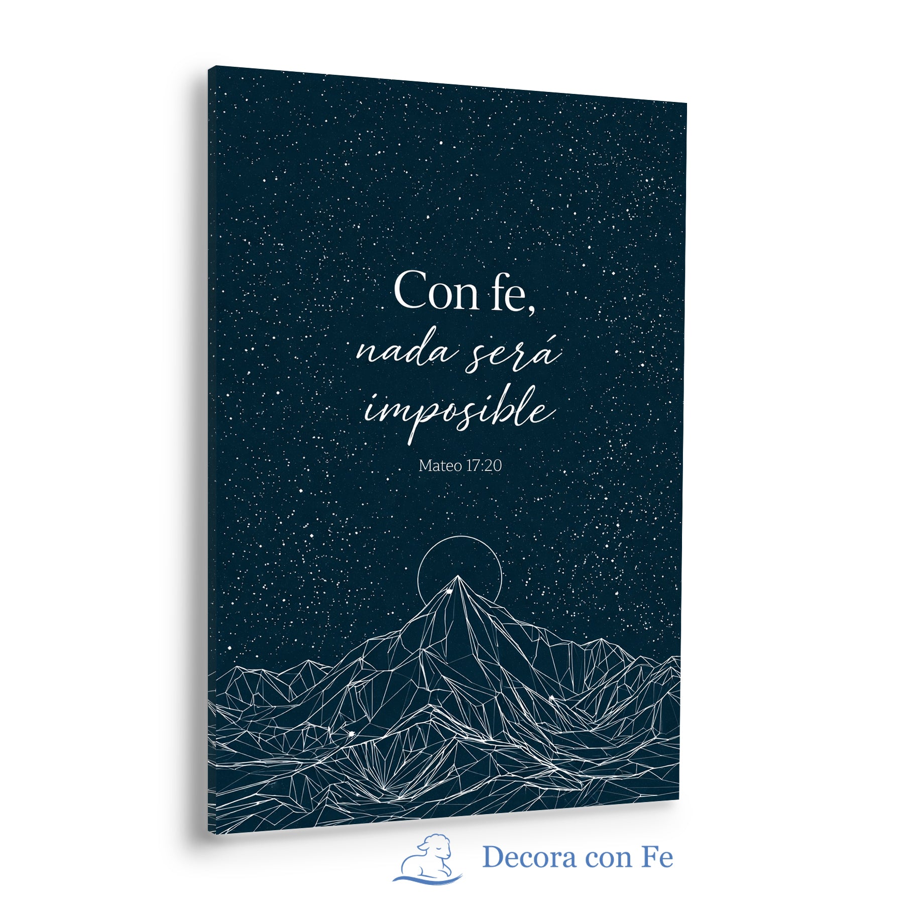Con Fe, Nada Será Imposible - Cuadro Cristiano Mateo 17:20