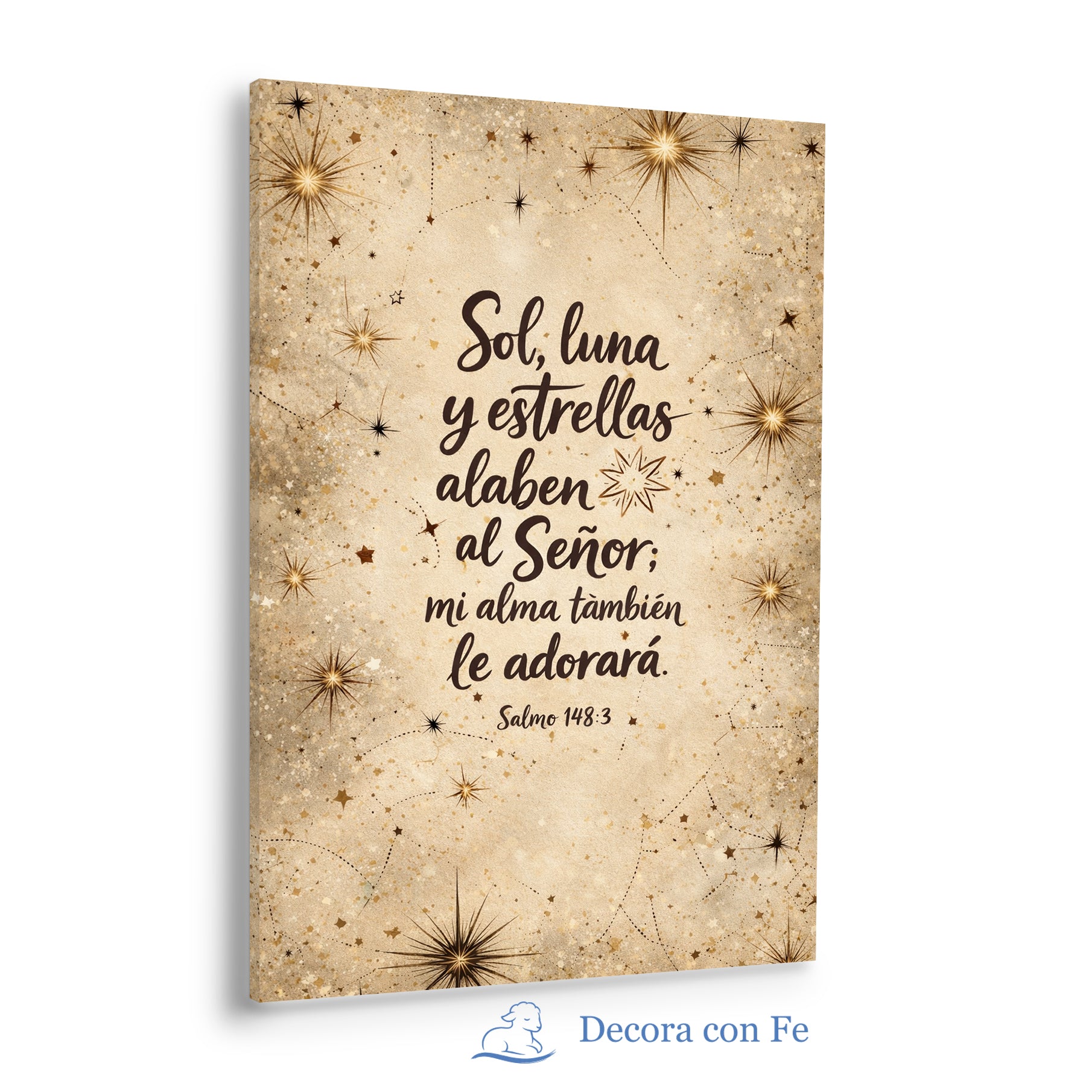 Salmo 148:3 Arte Cristiano de Estrellas y Adoración