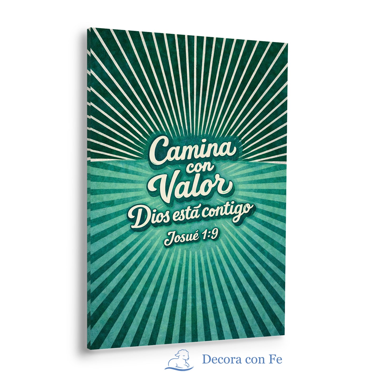 Camina con Valor - Cuadro Cristiano Inspirado en Josué 1:9