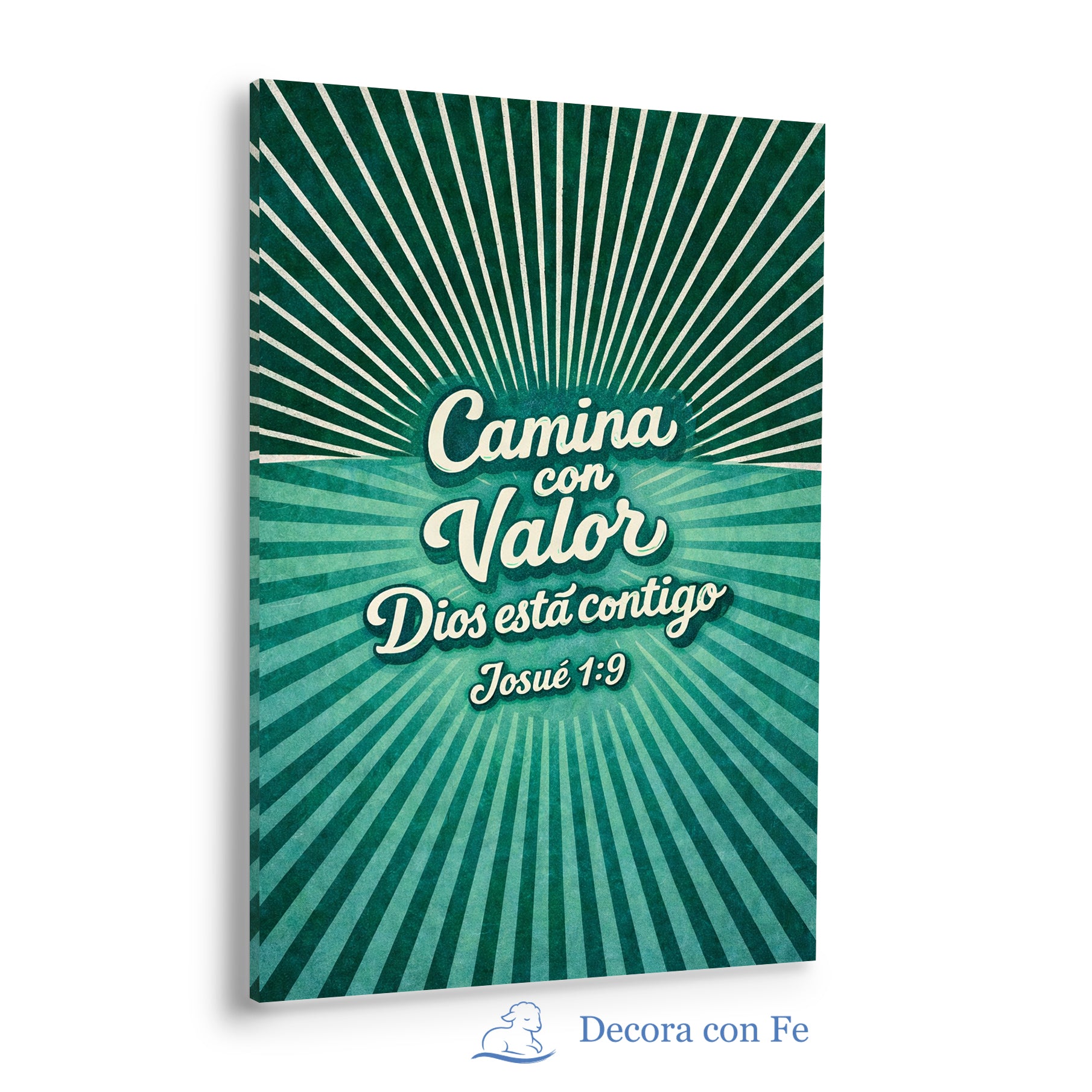 Camina con Valor - Cuadro Cristiano Inspirado en Josué 1:9