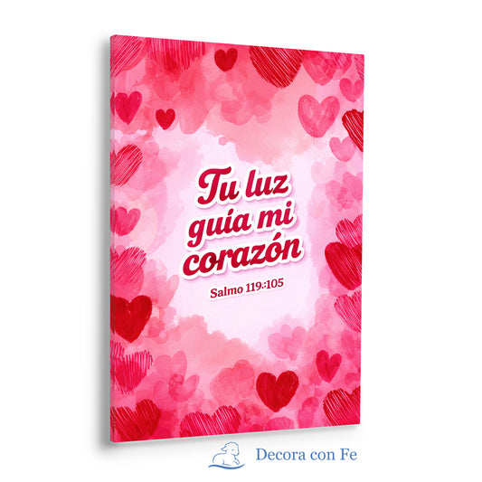 Tu Luz Guía Mi Corazón - Cuadro Cristiano Decorativo