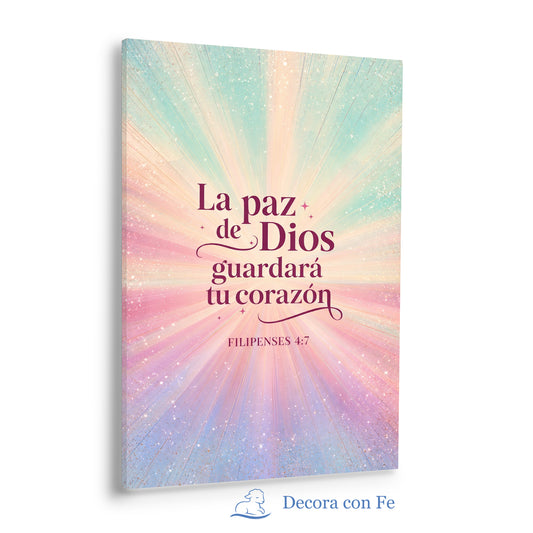 La Paz de Dios Guardará tu Corazón - Cuadro Cristiano