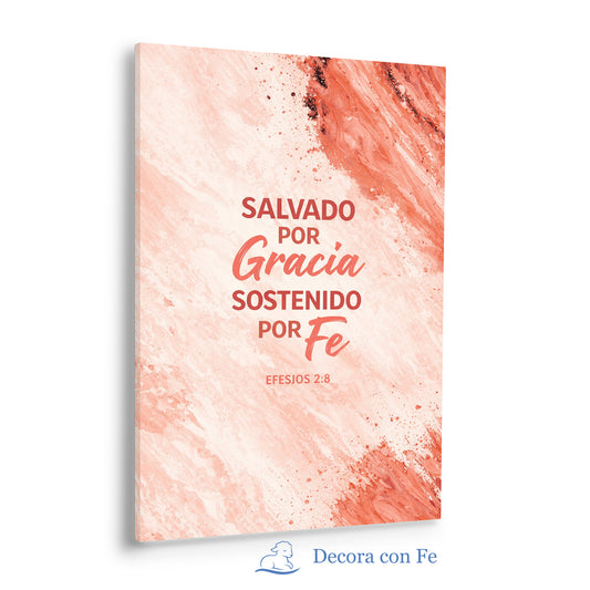 Salvado por Gracia y Fe - Cuadro Cristiano