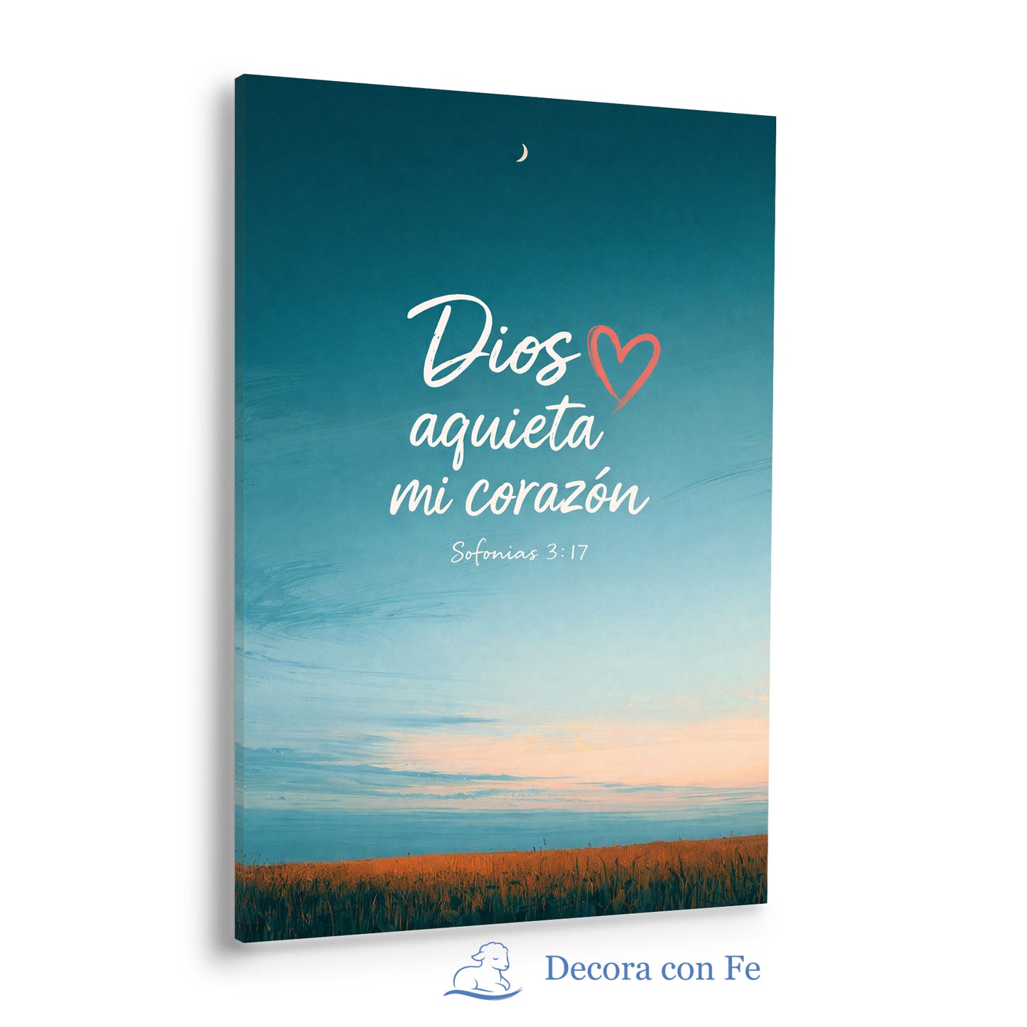 Dios Aquieta Mi Corazón - Cuadro Cristiano Sofonías 3:17