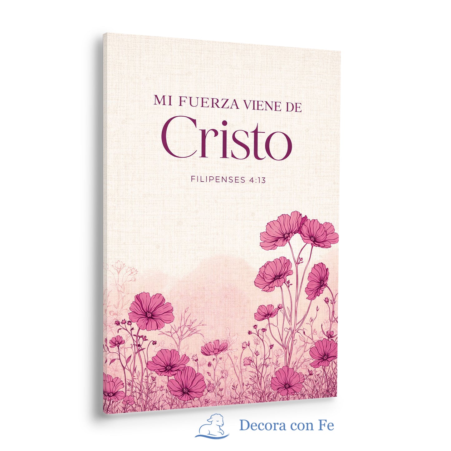 Mi Fuerza Viene de Cristo - Arte Floral Cristiano