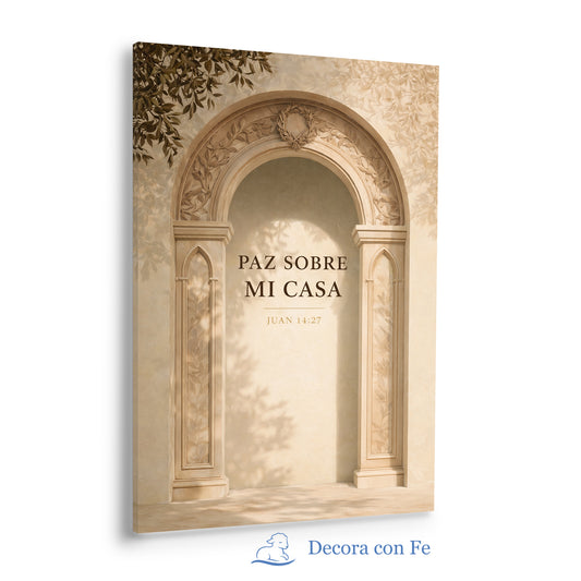 Paz Sobre Mi Casa - Cuadro Cristiano - Variante 2