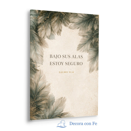 Bajo Sus Alas - Cuadro Cristiano - Variante 1