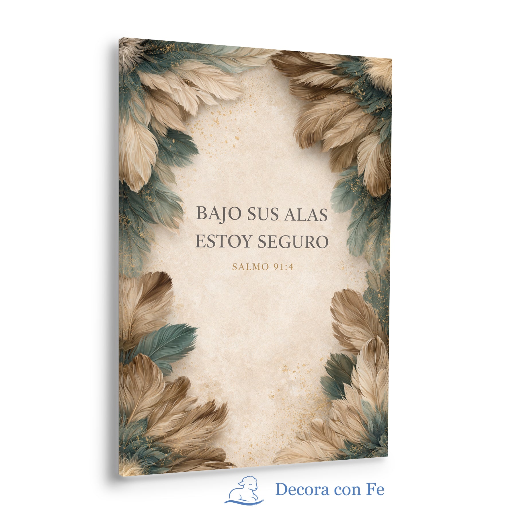 Bajo Sus Alas - Cuadro Cristiano - Variante 3