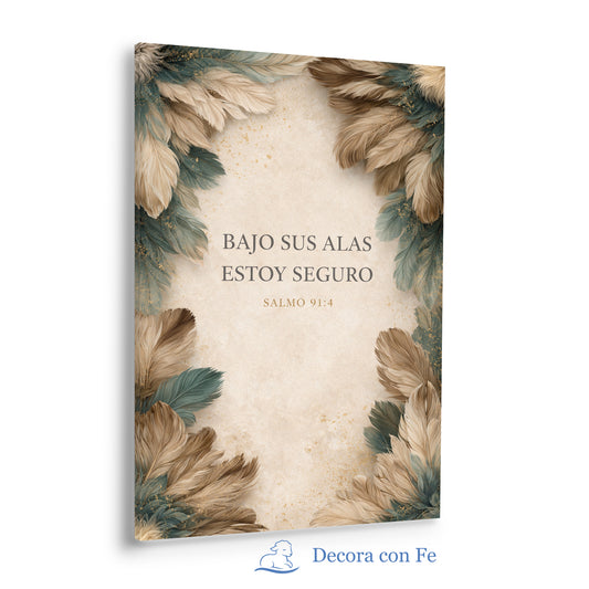Bajo Sus Alas - Cuadro Cristiano - Variante 3
