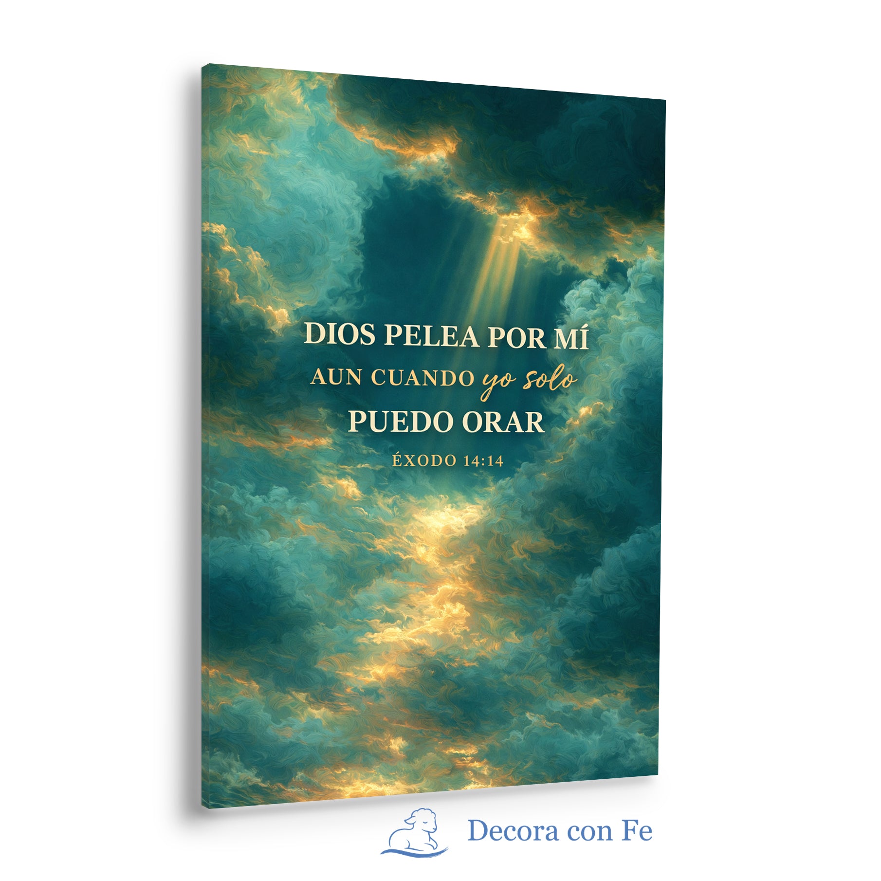 Dios Pelea Por Mí - Cuadro Cristiano - Variante 2