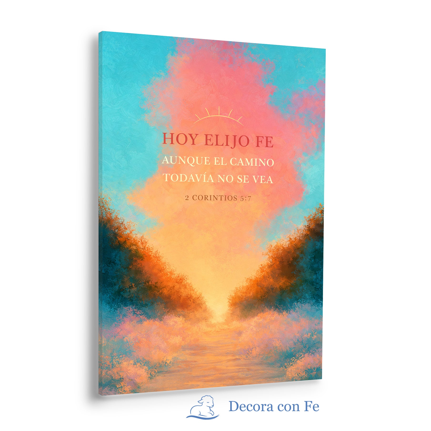 Hoy Elijo Fe - Cuadro Cristiano - Variante 1