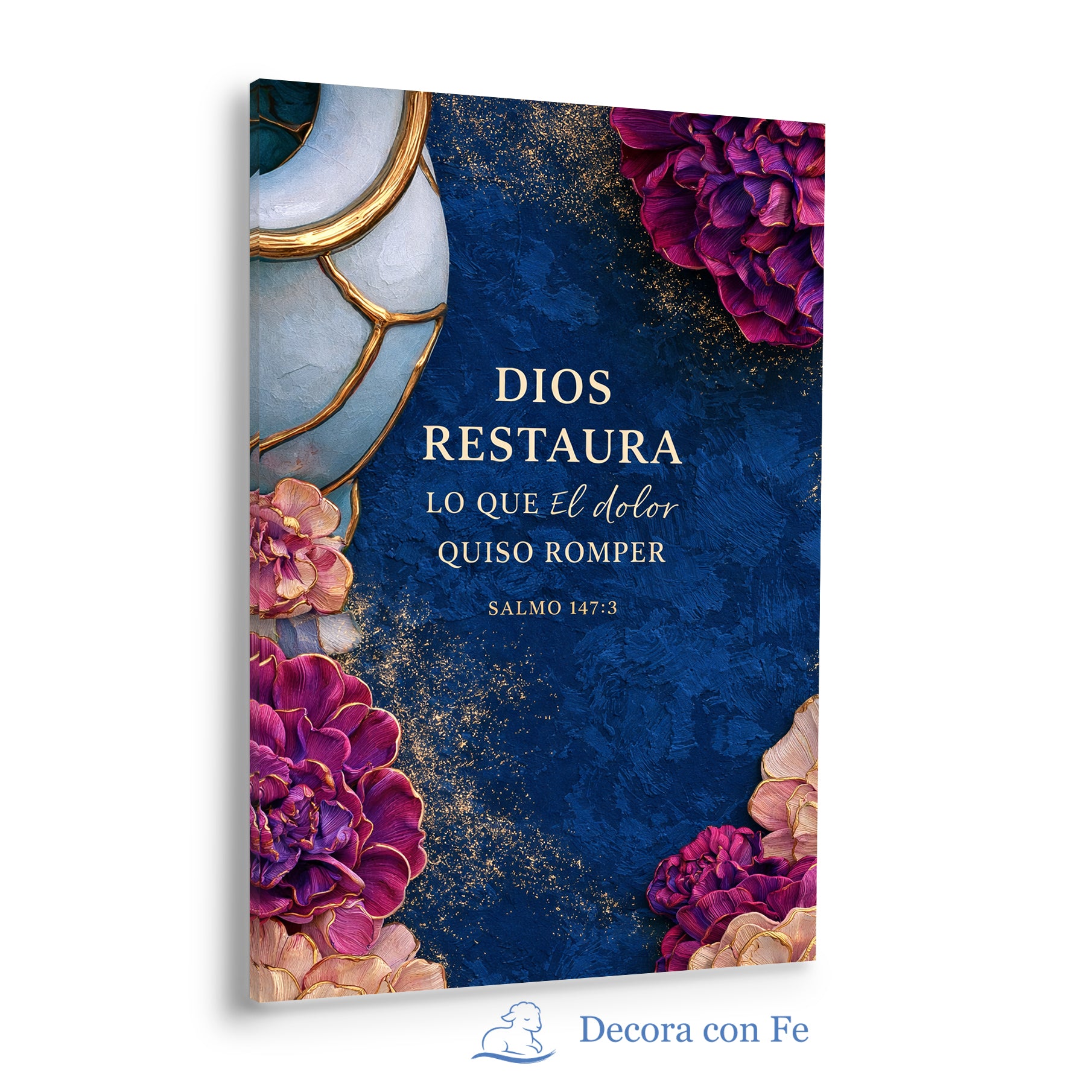Dios Restaura Mi Corazón - Cuadro Cristiano - Variante 2