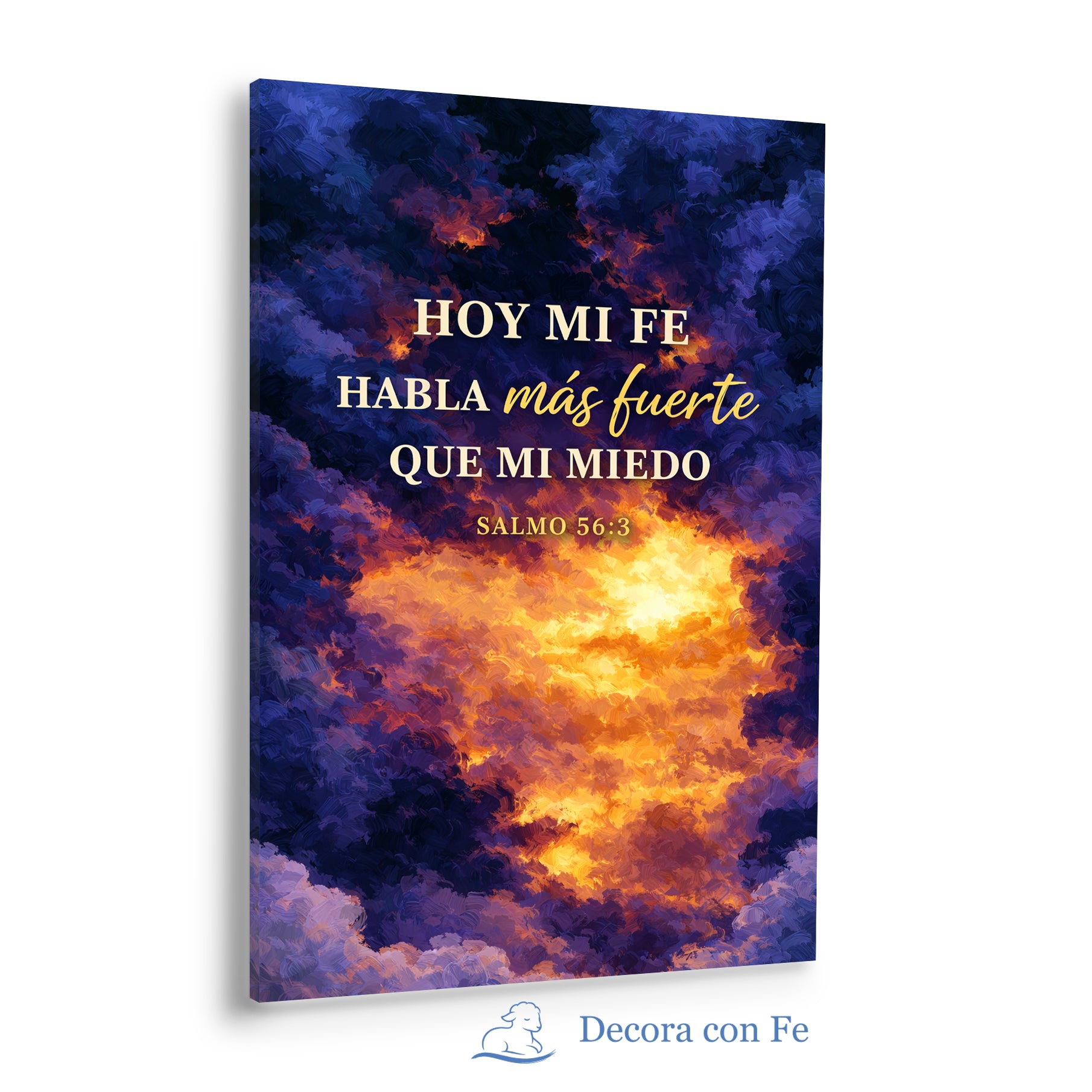 Fe Sobre Miedo - Cuadro Cristiano - Variante 3