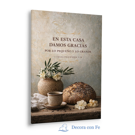 Casa Agradecida - Cuadro Cristiano - Variante 2