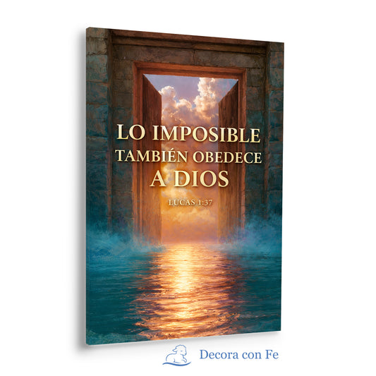 Lo Imposible Obedece a Dios - Cuadro Cristiano